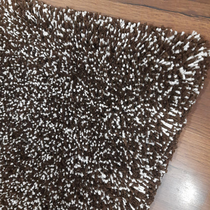 Avioni Home Atlas Collection - Moroccan Style Microfiber Carpet In Brown & White| Soft, Non-Slip, Easy to Clean