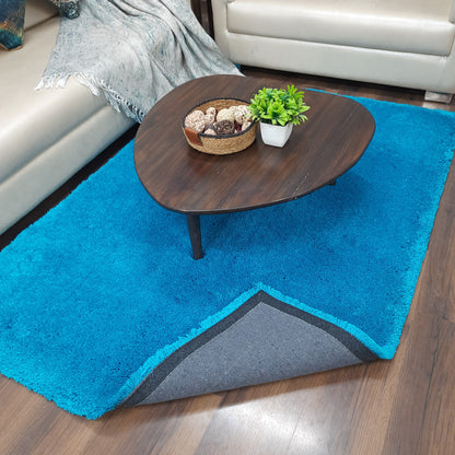 Avioni Home Atlas Collection - Microfiber Carpet In Plain Turquoise | Soft, Easy to Clean