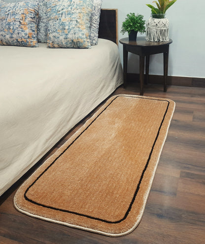 Avioni Home | Beige Bliss Microfiber Runner | Luxuriously Soft, Stylish | 55 x 140 cm |12.5mm thickness