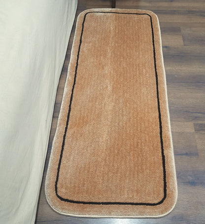 Avioni Home | Beige Bliss Microfiber Runner | Luxuriously Soft, Stylish | 55 x 140 cm |12.5mm thickness