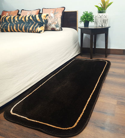 Avioni Home |Dark Coffee Delight Microfiber Runner | Luxuriously Soft, Stylish | 55 x 140 cm | 12.5mm thickness