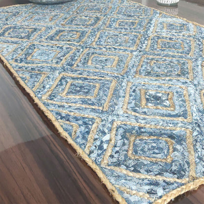 Denim/Jeans With Jute Handmade Braided Rugs | Blue Diamond Denim Area Rug|Avioni- Premium Collection