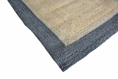 Jute Handmade Braided Rugs| Gray Border Area Rug|Avioni- Premium Collection-92×152 cm