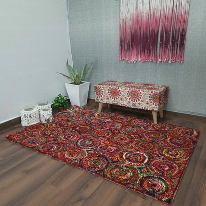 Chindi Carpet – Multicolour Cotton Carpet – 120cm x 180cm (~4×6 Feet) – Avioni