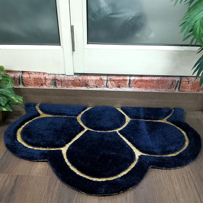 Avioni Divine Collection | Luxury Golden/Silver Touch Tufted Rug In Beautiful Flower Soft And Plush Handmade Door Mats | Pooja Mats | BathMats | Different Sizes