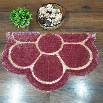 Avioni Divine Collection | Luxury Golden/Silver Touch Tufted Rug In Beautiful Flower Soft And Plush Handmade Door Mats | Pooja Mats | BathMats | Different Sizes