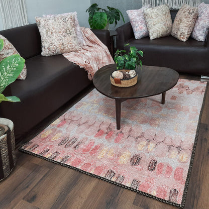 Avioni Faux Silk Carpet For a Stylish Living Room | Modern, Durable and Washable | RoseWood Collection