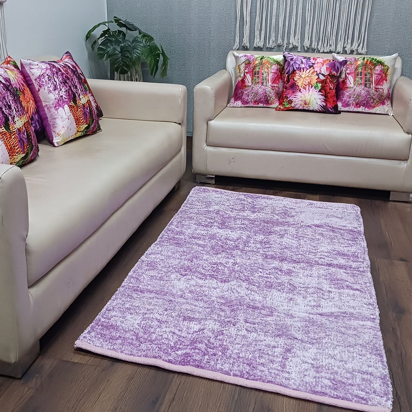 Avioni Handloom Rugs by Master Artisans | Soft Touch | Home Washable | Purple  | Reversible