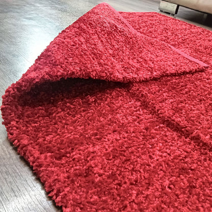 Avioni Handloom Cut Shuttle Rugs by Master Artisans | Soft Touch | Home Washable | Red  | Reversible - 3 feet x 5 feet (~90 cm x 150 cm)