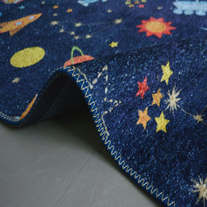 Silk Carpet Kids Collection – Astronauts In Sky Kids Room Rug -Avioni