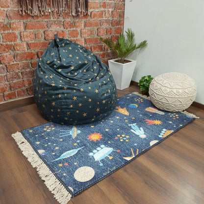 Silk Carpet Kids Collection – Astronauts In Sky Kids Room Rug -Avioni