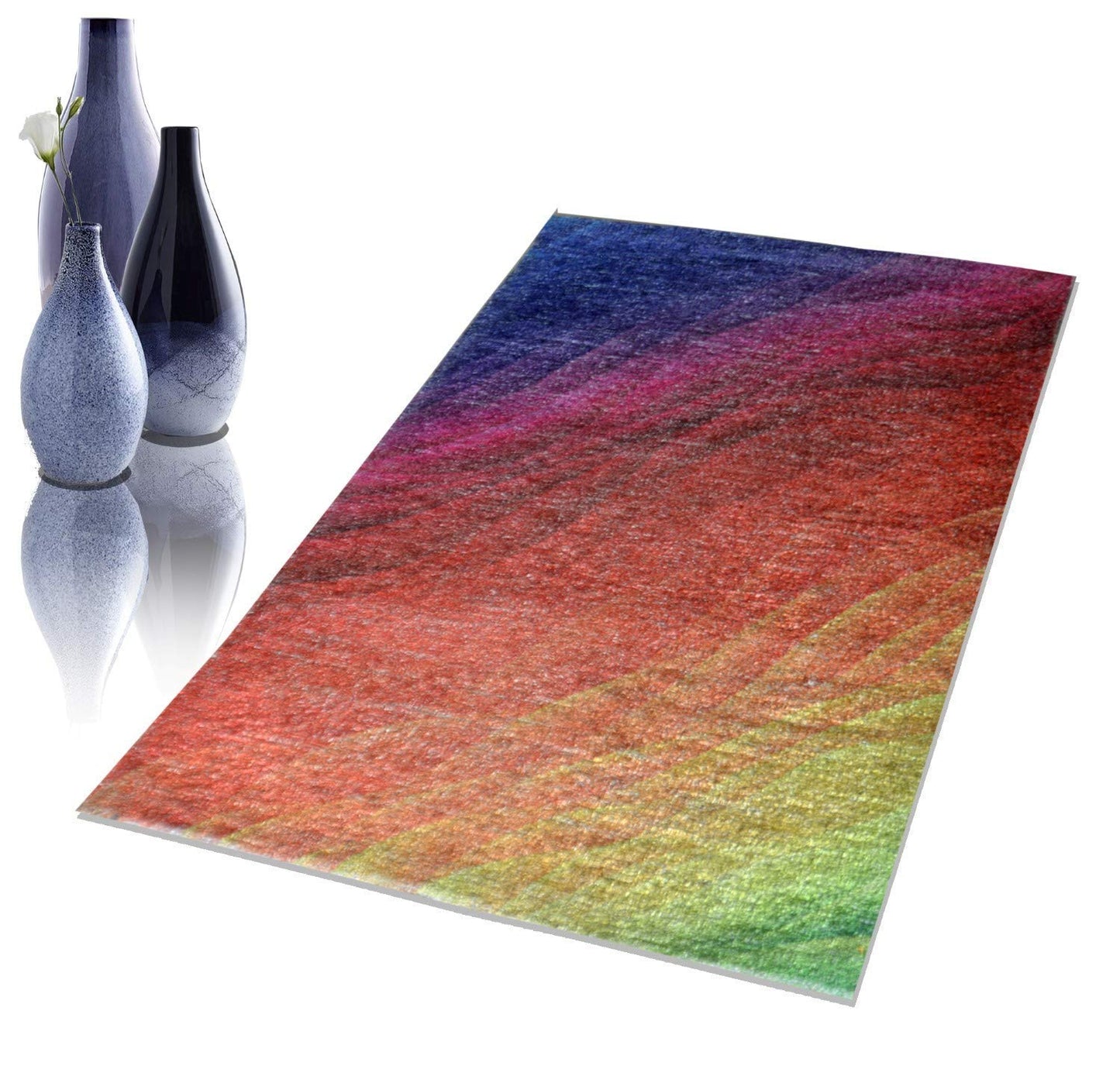 Avioni Faux Silk Carpet – 3D Printed Neo Collection Modern Painting – 90cm x 150cm (~3×5 Feet)