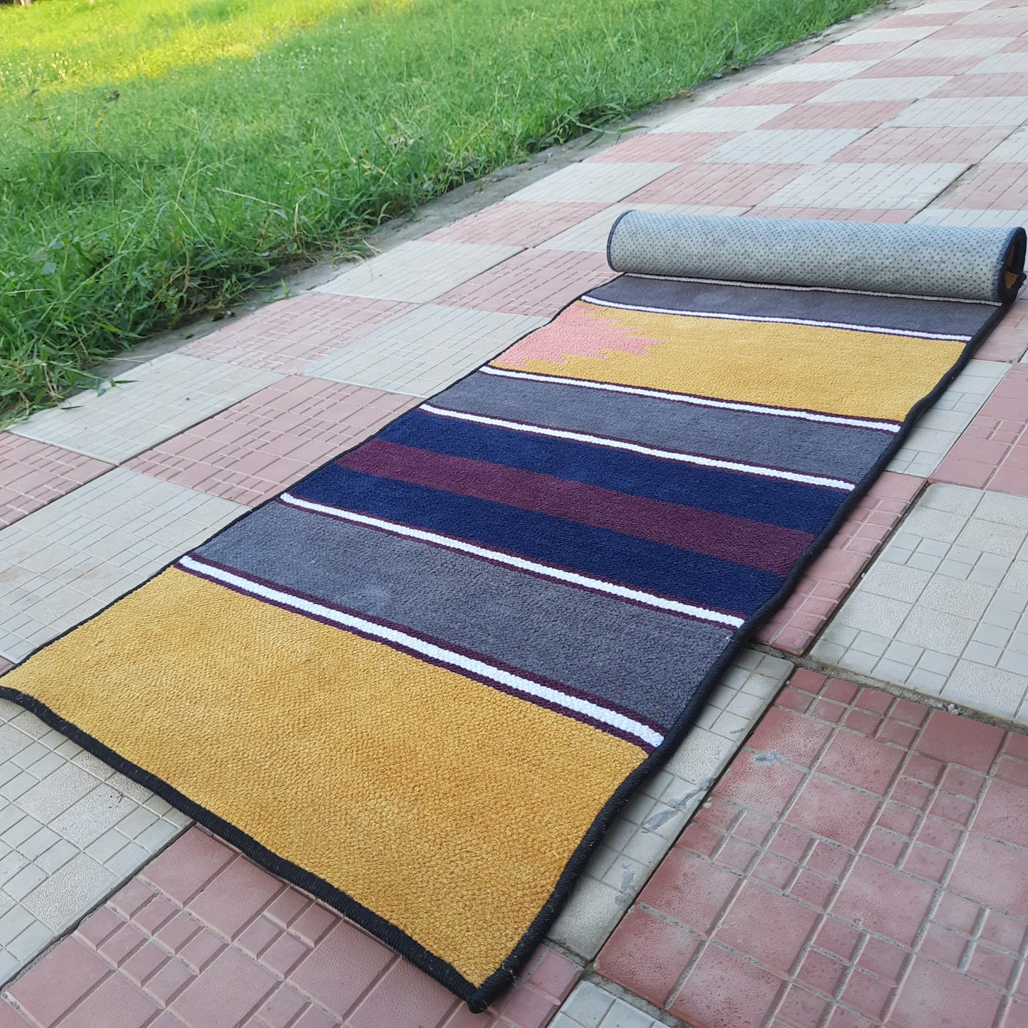 Avioni Luxury Soft Premium 100% Chenille Multi Color Yoga Mat 60cm x 200cm (~2×6Feet)