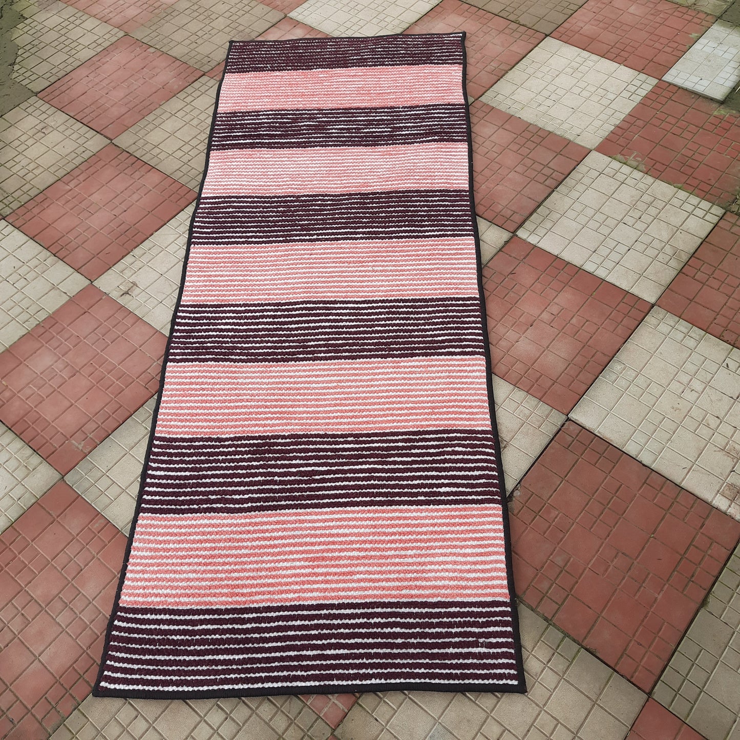 Avioni Luxury Soft Premium Chenille Stripe -Multi Color- Yoga Mat 60cm x 180cm (~2×5.5 Feet)