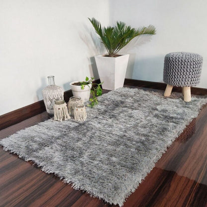 Avioni Rugs Silver Fur Carpets For Living Room-Limited Period Value Deal