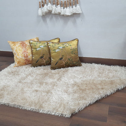 Fur Durry For Living Room|Beige|Reversible – Both sides same, Washable By Avioni