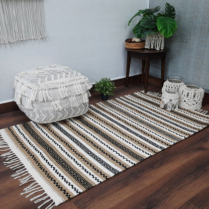 AvioniHome Birchwood Collection : Modern Jute/PET Yarn Handmade Area Carpet| Design: CARJUTPET0013-WIBAC