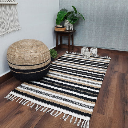 AvioniHome Birchwood Collection : Modern Jute/PET Yarn Handmade Area Carpet| Design: CARJUTPET005-WIBAC