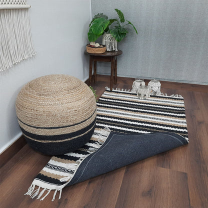 AvioniHome Birchwood Collection : Modern Jute/PET Yarn Handmade Area Carpet| Design: CARJUTPET005-WIBAC