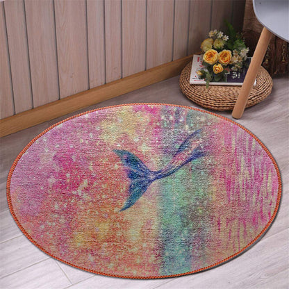 Avioni Carpet For Kids Room – Round Rug -Pink Mermaids