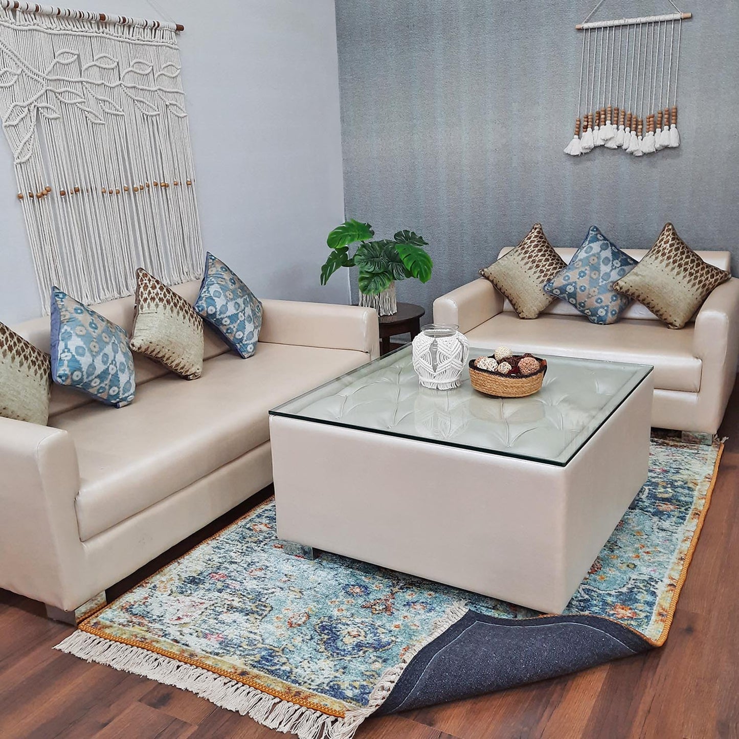 Avioni Faux Silk Carpet Distressed Persian Design – Living Room Rug – Loomkart