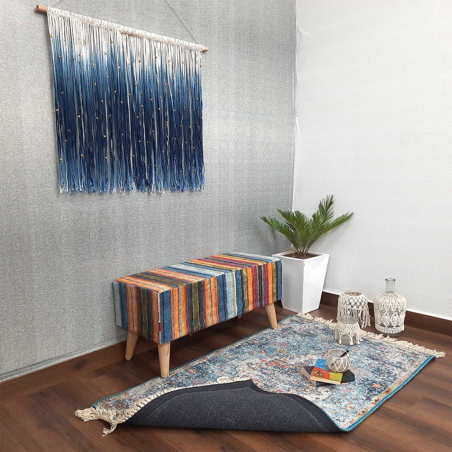 Avioni Faux Silk Carpet Distressed Persian Design – Living Room Rug – Loomkart