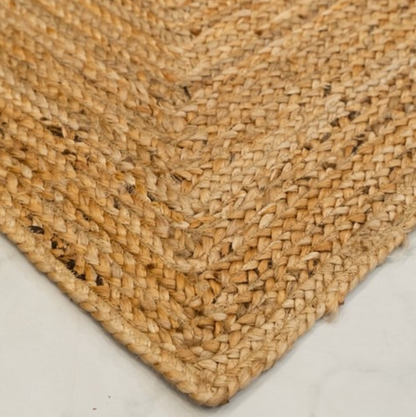 Avioni Braided Natural Jute Ecofriendly Carpet Rectangular-Boho Collection -premium Look-Multiple Sizes