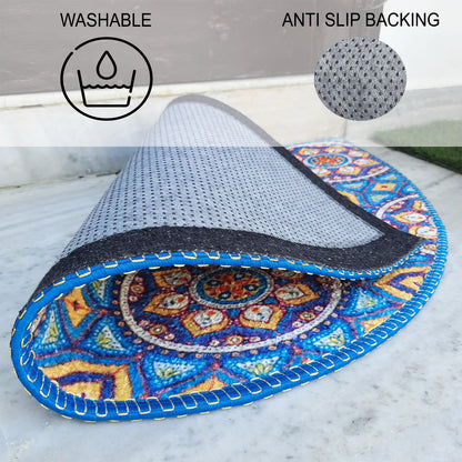 Avioni Home Floor Mats in Beautiful Moroccan Design | Anti Slip, Durable & Washable | Outdoor & Indoor