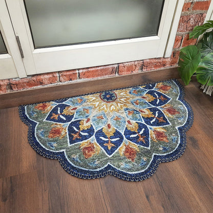 Avioni Home Floor Mats in Beautiful Traditional Rangoli Colors | Anti Slip, Durable & Washable | Outdoor & Indoor