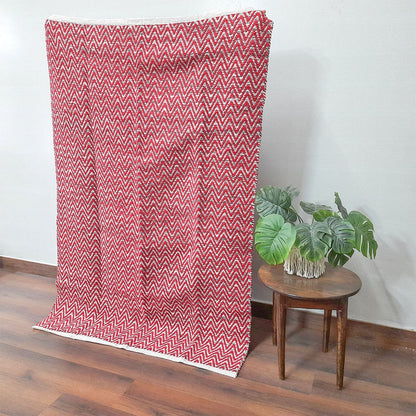 Avioni Lux Handloom Cotton Designer Durries-120cm x 180cm (~4×6 Feet)